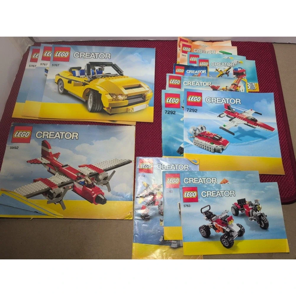 Lego Creator Instruction Booklet Lot Of 15 Booklet Only for 9 Sets